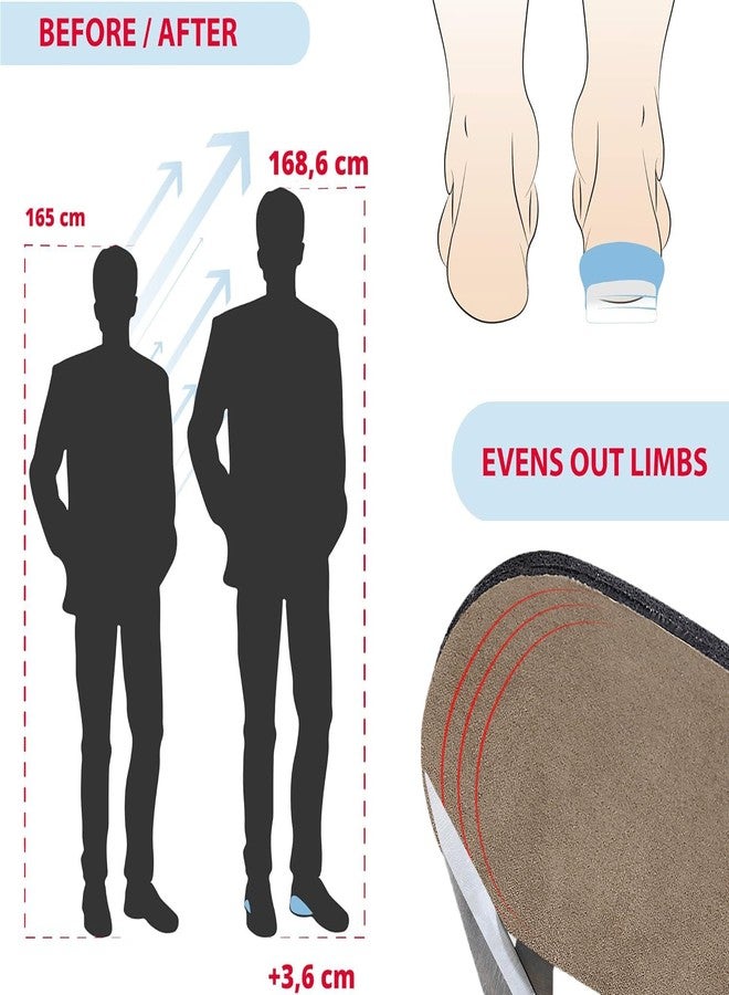 Mcvcoyh Adjust Heel Lift Height Increase Heels Cushion Insole, Heel Invisible Height Elevators for Heel Pain and Leg Length Discrepancies Heel Protectors, Heel Support Men’s Size 10-12/ Women’s 11-14 - Image 5